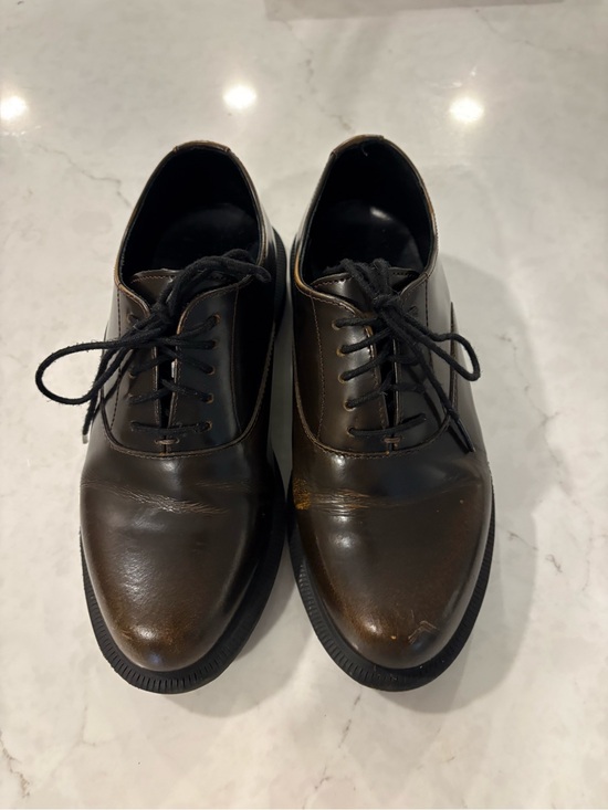 Dr. Martens Shoes - Dr. Martens Brown Leather Derby Shoes with Black Laces - 37, uk 4